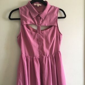 Purple Cutout Dress